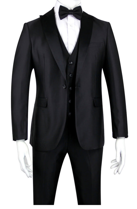Sharkskin Tuxedo Suit
